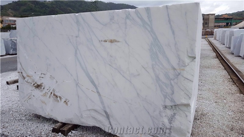 Statuario Carrara Marble Block, Italy White Marble Blocks