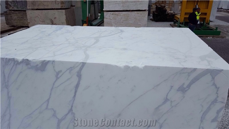 Statuario Carrara Marble Block, Italy White Marble Blocks