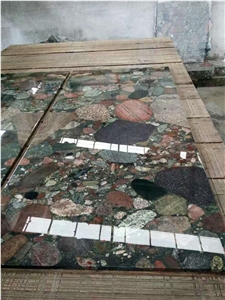 China Multi-Color Granite-Color Pearl Polished Stairs & Steps