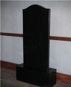 China Shanxi Black Granite Russian Style Polished Tombstones