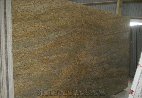 India Kashmir Gold Granite Slabs & Tiles, India Yellow Granite