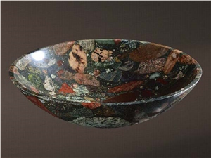 Low Price Wash Basin with China Multi-Color Color Pearl Granite
