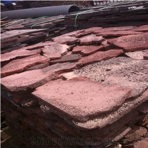 Red Volcanic Basalt Slabs & Tiles