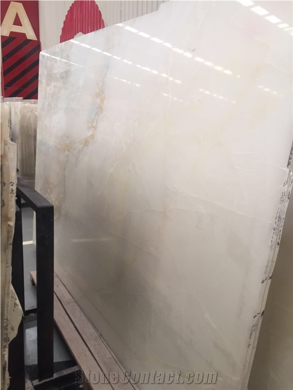 China White Onyx with Golden Thread,Tiles & Slabs, Wall Covering & Flooring, Golden White Onyx