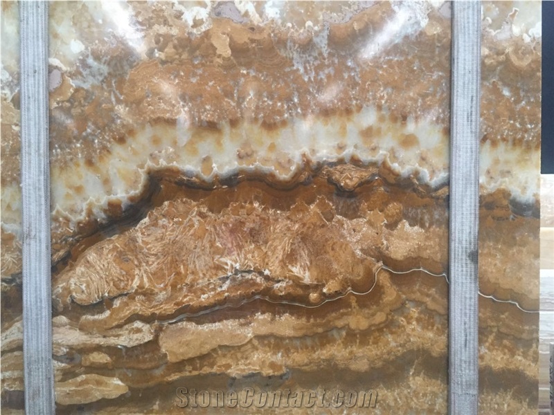 Natural Polished Golden Dragon Onyx Slab & Tile