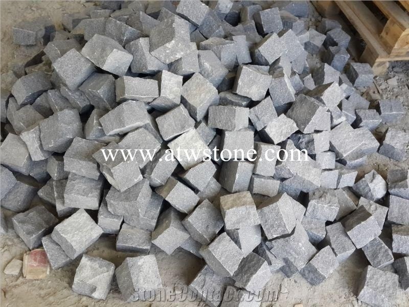 Dark Grey Granite G654 Cobble Stones & Cube Stone & Paver