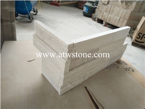 White Wooden Marble Cultured Stone, White Wood Marble Cultured Stone, Corner Stacked Stone