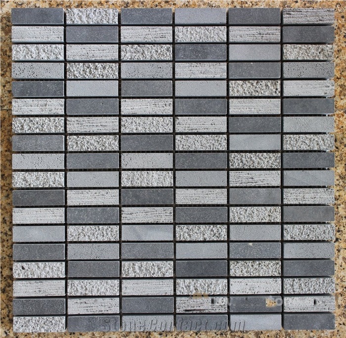 China Basalt Mosaic, Black Basalt Hexagon Mosaic