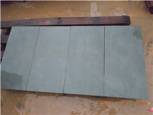 China Natural Honed Green Sandstone Slabs & Tiles