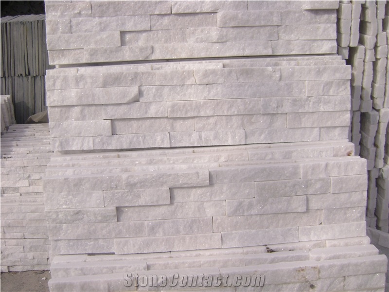 Hot Sell White Quartzite Culture Stone Stone Wall Decor