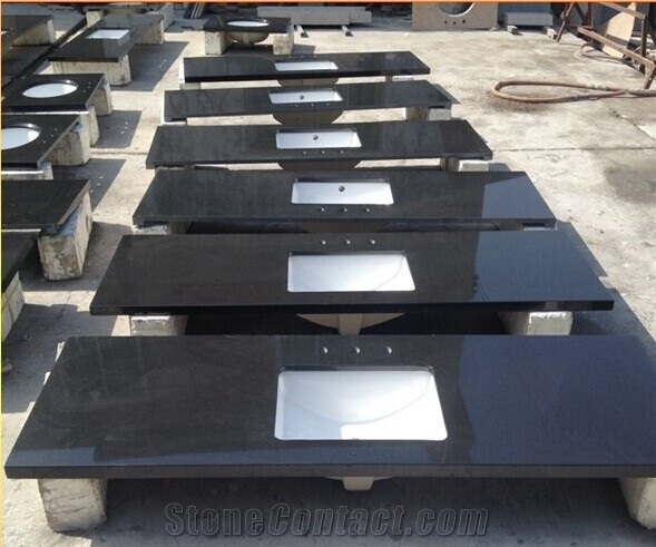 Shanxi Black Granite Bar, Black Countertop, Kitchentop,Black Galaxy Granite Countop