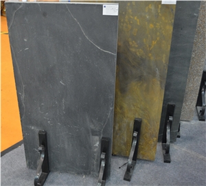 China Black Slate Floor Tiles & Slab for Walling Flooring