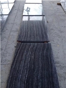 China Black Wooden Vein Marble Slabs/Marble Tiles for Flooring & Walling- Hotel Project Design
