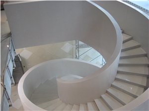 Niya-China Pure White Artificial Marble Stairs/Step Interior Stone