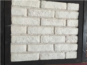 High Imitation White Cultured Manufactured Stone Veneer,Fake Ledge Stone Wall Cladding, Ledgestone Cultured Veneer,Non-Fading Faux Wall Stone