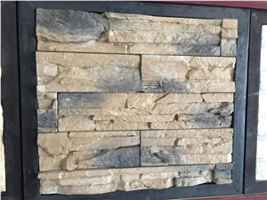 Manufactured Ledgestone Artificial Cultured Stcked Stone Veneer for Wall Cladding