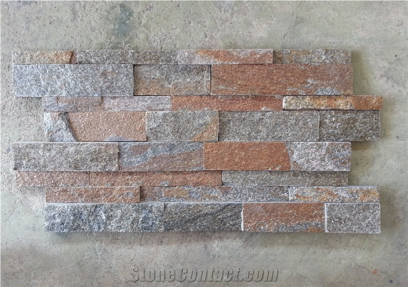 Rusty Quartzite Cultured Stone Veneer Stacked Ledge Stone