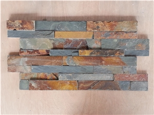 Thin Stone Veneer, Rusty Colors, China Slate Cultured Stone For Wall Cladding