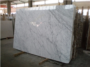 Fashion Polished Venata White Marble Slabs, Bianco Carrara White Marble
