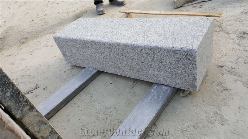 China G341 Light Grey Granite Flamed Kerbtons, with Drilling Hole Big Size Lowest Price