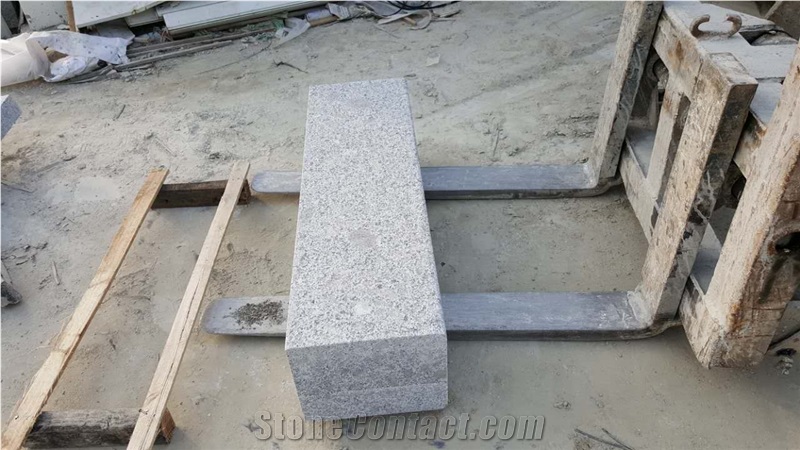 China G341 Light Grey Granite Flamed Kerbtons, with Drilling Hole Big Size Lowest Price