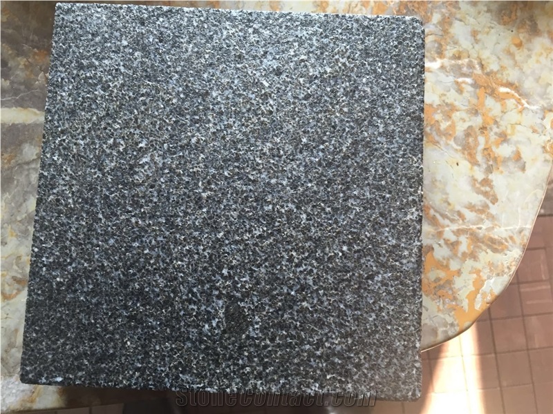 G301 Dark Grey Granite Flamed Slabs & Tiles, China Dark Grey Granite