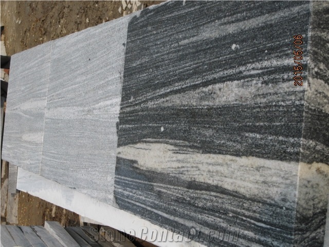 G302 Taifun Grey Granite Tiles & Slabs, China Nero Santiago Granite