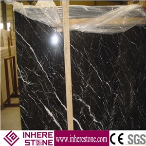 Nero Marquina Marble Slab,China Black with Vein Marble Stone,Oriental Black Marble Covering Tiles