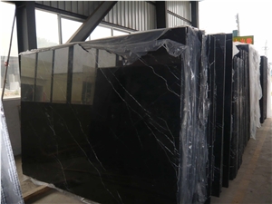 Polished Black Marble /Nero Marquina Marble / Slab /Tile / for Walling / Flooring / Chinese Black Marble