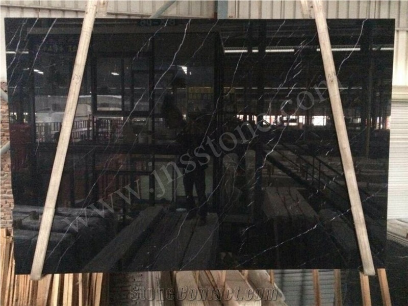Polished Black Marble / Slab /Tile /Nero Marquina Marble / for Walling / Flooring / Chinese Black Marble