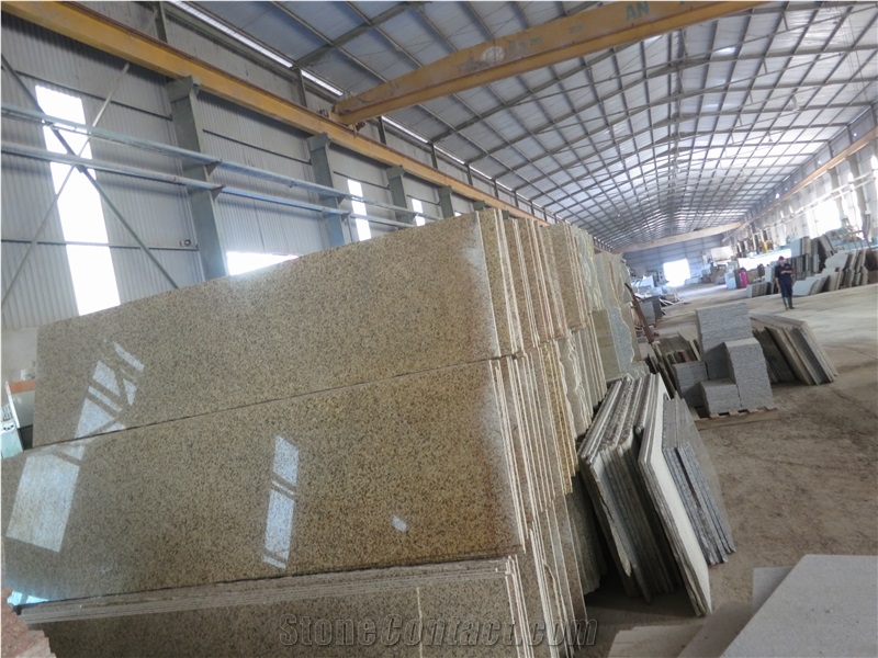 Granite Stone Slabs & Tiles, Viet Nam Yellow Binh Dinh Granite Polished Floor Tiles, Wall Tiles