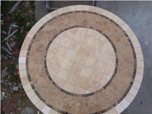 Marble Mosaic Madellion Table Tops, Desk Tops, Round Patio Table Tops