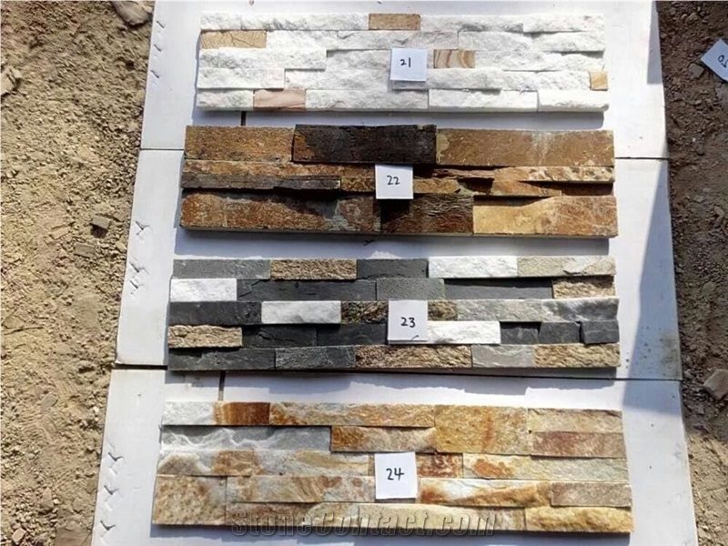 Slate Cultured Stone Wall Tiles in 15*60, Black Slate Cultured Stone