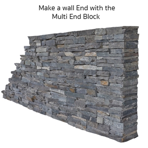 Deco Block, Grey Quartzite Wall Cladding Viet Nam, Stacked Stone Veneer