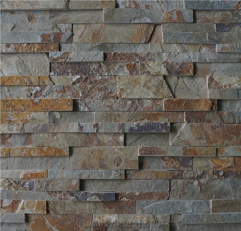 Roxstone Stackstone Panel Idaho, Mulcolor Quartzite Wall Cladding, Cultured Stone Viet Nam