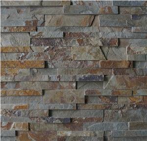 Roxstone Stackstone Panel Idaho, Mulcolor Quartzite Wall Cladding, Cultured Stone Viet Nam