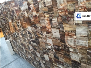 Brown Brick Onyx/Brown Wooden Brick Jade Big Slabs & Tiles & Gangsaw Slab & Strips (Small Slabs) & Customized & Wall/Floor Covering