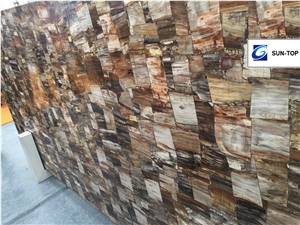 Brown Brick Onyx/Brown Wooden Brick Jade Big Slabs & Tiles & Gangsaw Slab & Strips (Small Slabs) & Customized & Wall/Floor Covering