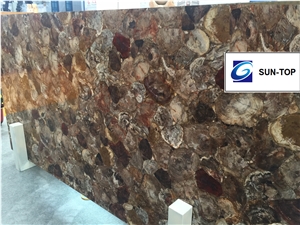 Brown Stump Onyx/Dark Brown Wood Jade Big Slabs & Tiles & Gangsaw Slab & Strips (Small Slabs) & Customized & Wall/Floor Covering