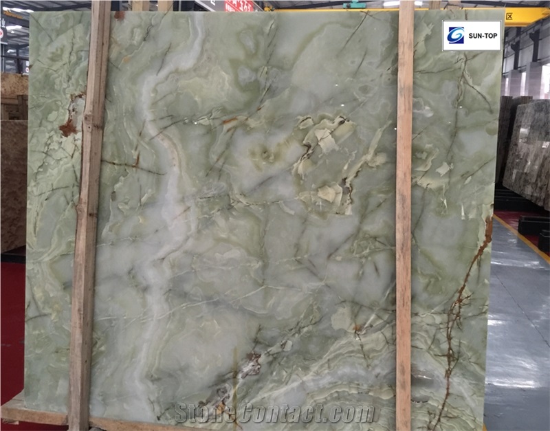 Reseda Green Onyx/Dark Green Jade Big Slabs & Tiles & Gangsaw Slab & Strips (Small Slabs) & Customized & Wall/Floor Covering