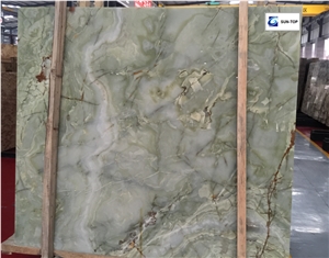 Reseda Green Onyx/Dark Green Jade Big Slabs & Tiles & Gangsaw Slab & Strips (Small Slabs) & Customized & Wall/Floor Covering