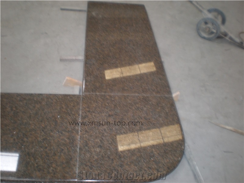 Tropical Brown Countertop&Tropical Brown Granite Fabrication& Fabricated Countertop&Island&Desk Top&Bar Top