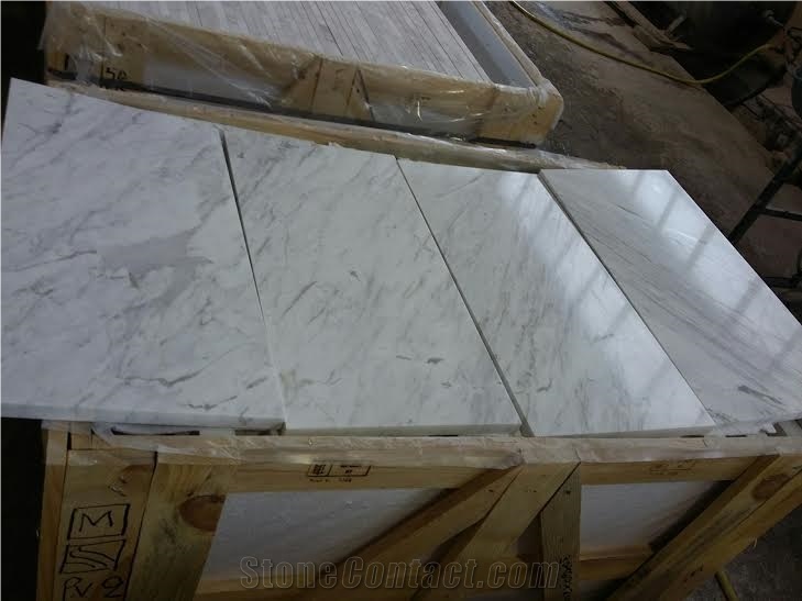 Volakas White Marble Slabs & Tiles, white polished marble flooring tiles 