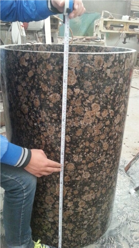 Brown Granite Columns, Baltic Brown Granite Columns, Coffee Brown Hollow Columns, Surface Polished Granite Pedestal Columns, Xiamen Winggreen Manufacturer
