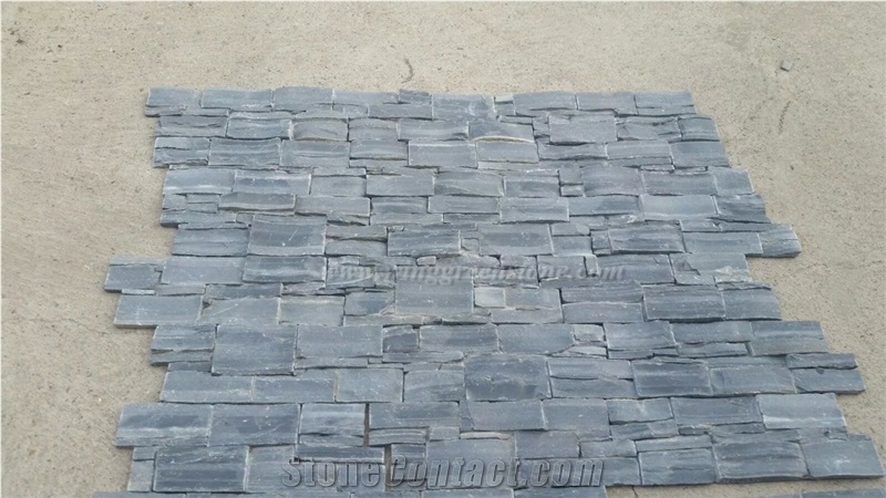 Cheap Price High Quality Grey Slate Natural Cultured Stone Wall Cladding Panel, Cement Ledgestone Wall Panel for Exterior Decoration, Winggreen Stone