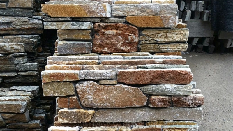 Cheap Price Rusty Natural Cultured Stone Wall Cladding Panel, Cement Ledgestone Wall Panel for Exterior Decoration, Winggreen Stone