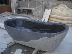 China Blue Limestone Bathtubs, Hand Carved Bath Tubs, Solid Surface Bathtub, Xiamen Winggreen Manufacturer