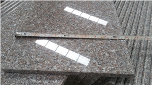 China Pink Granite Steps, G617 Granite Deck Stairs, Well Pink Granite Stair Treads & Thresholds, Polished/Flamed Pearl Pink Granite Steps & Risers, Xiamen Winggreen Maunfacturer