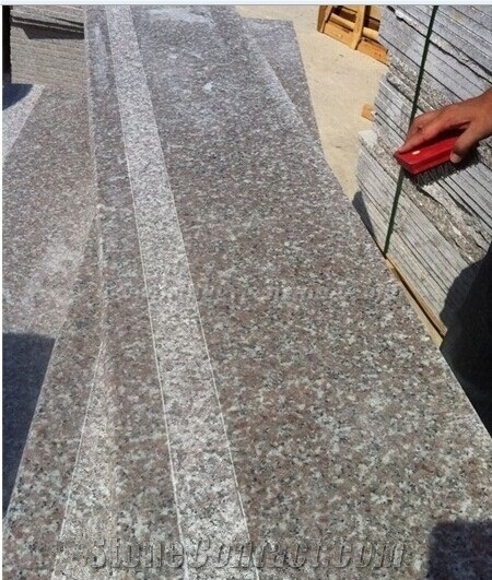 Chinese Red Granite Staircase, G635 Granite Steps & Risers, Anxi Pink Granite Stairs, Polished Padang Rosa Granite Stair Treads & Stair Thresholds, Xiamen Winggreen Manufacturer