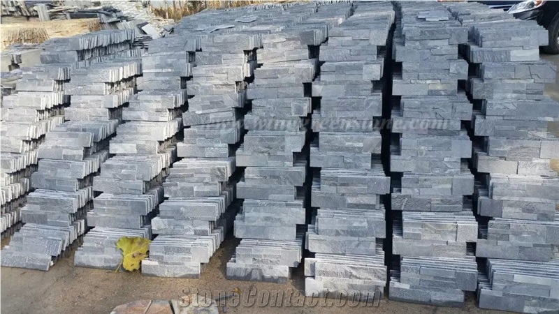 Competitive Price Grey Slate Cultured Stone/Stacked Stones/Veneer Stones Panel for Exterior Decoration and Wall Cladding, Winggreen Stone